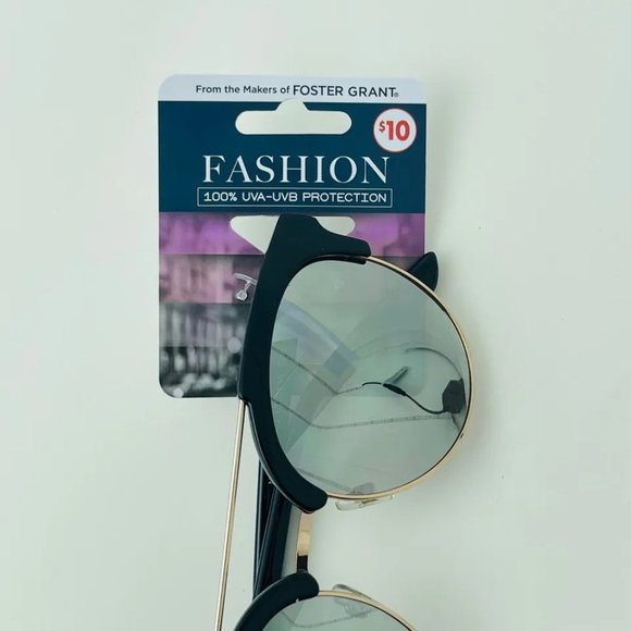 SG00724 Fashion Sunglasses For Women's Round 100% UVA/UVB Protection, Black - Picture 5 of 6